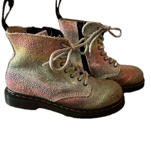Dr. Martens Multi Color Glitter Youth Boot. Size 10 Toddler.